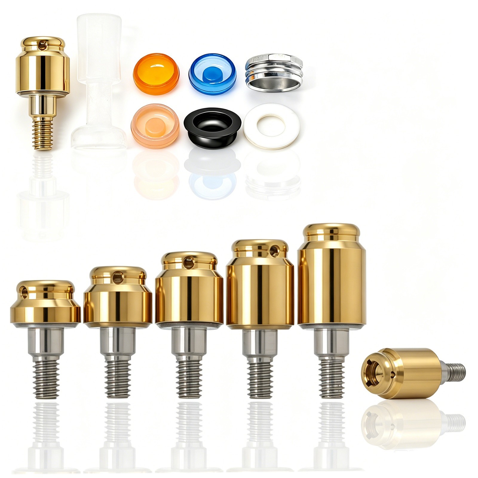 Titanium Locator Abutment For Zimmer TSV 3.5/4.5mm Tapered Internal Hex Implants