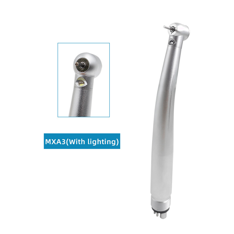 Dental Fiber Optic E-generator LED High Speed Handpiece Push Turbine 4 HOLES