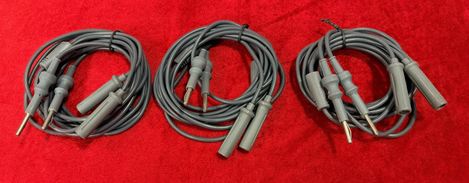 3nos. Laparoscopic Biclamp Cable 4mmx300cm Silicon Material Best Quality