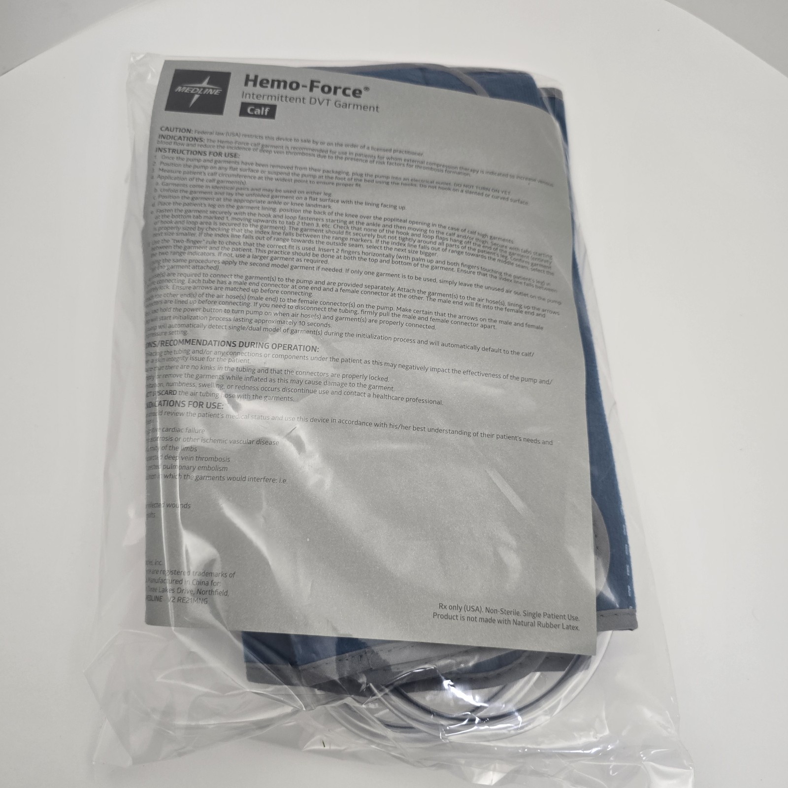 1 Pair Hemo-Force MDS601MD Intermittent DVT Calf Garment (MEDIUM) NEW!!!