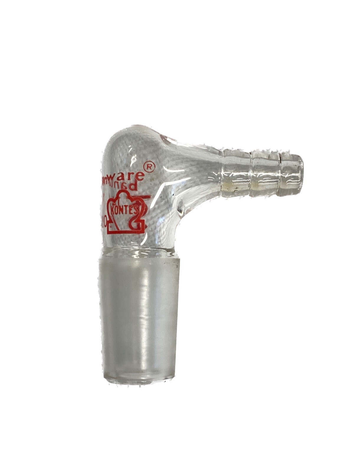 KONTES Bantam-Ware Glass 14/20 Joint 90° Vacuum Inlet Adapter 8.4mm HB