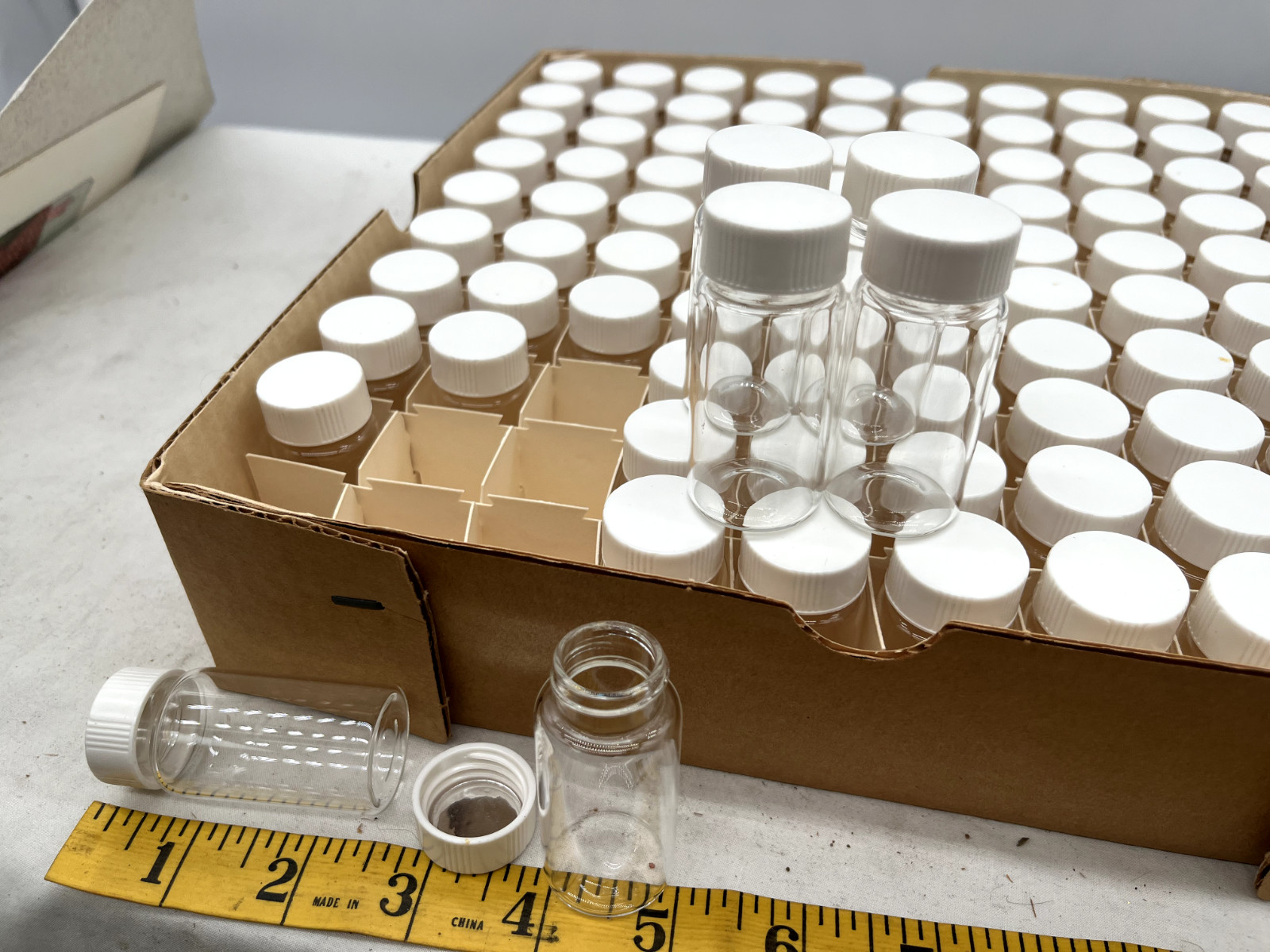 vintage wheaton scintillation vials glass jar art deco screw top lot of 10