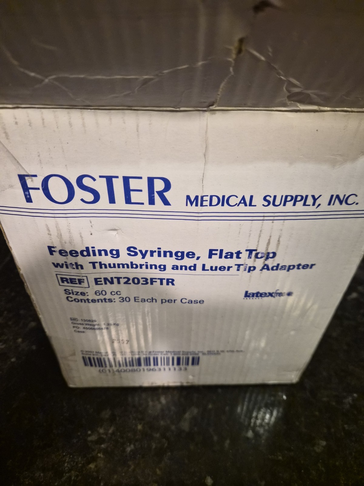 Enteral Feeding Tube Syringes X 30 Foster Feeding Syringe W/ Thumbing & Luer Tip