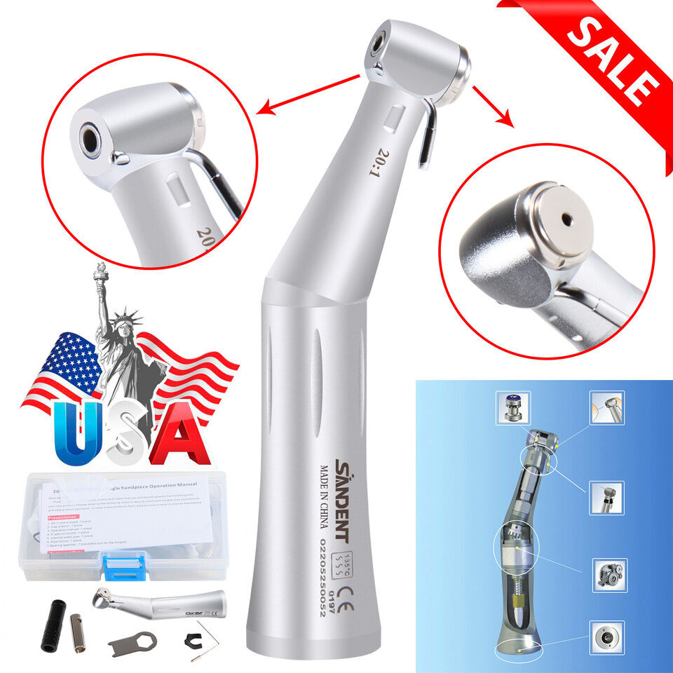 Dental 20:1 Reduction Implant Surgical Fiber Contra Angle Handpiece