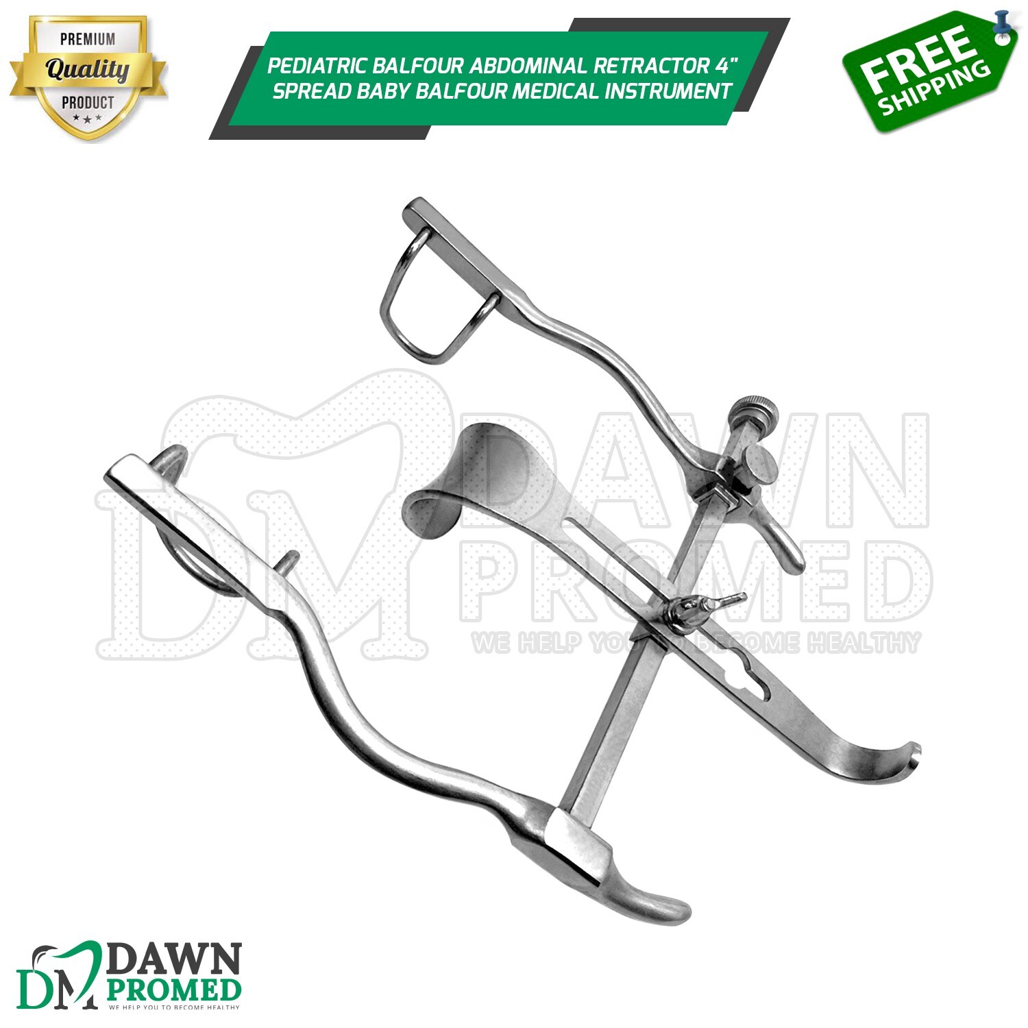 Pediatric Balfour Abdominal Retractor 4″ Spread Baby Balfour Inst German Grade
