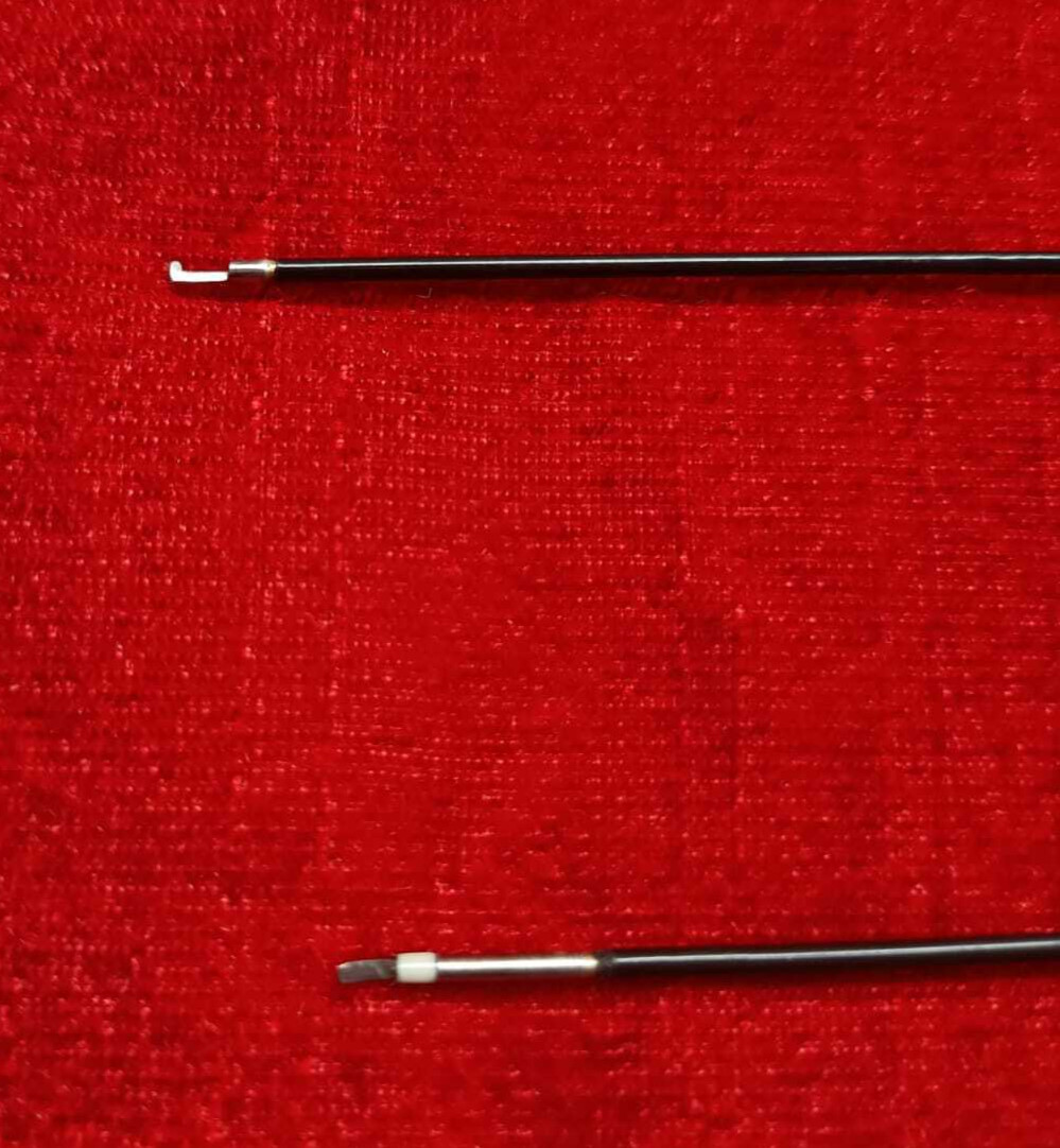 2pc Laparoscopic Hysteroscopy Monopolar L-Hook Spatula 5FR Endoscopy Instruments
