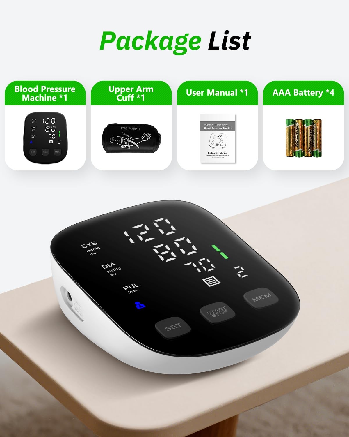 Healthtree Blood Pressure Monitor Upper Arm – Digital Bp Machine
