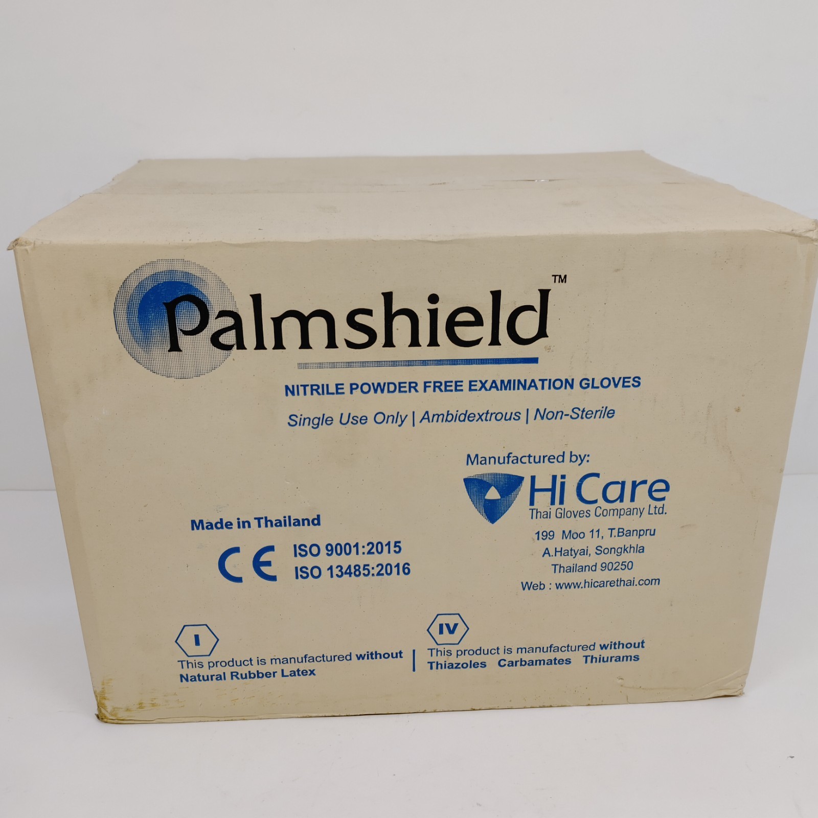 Palmshield Nitrile Powder & Latex Free Disposable Large Gloves Case Exp 04-2026