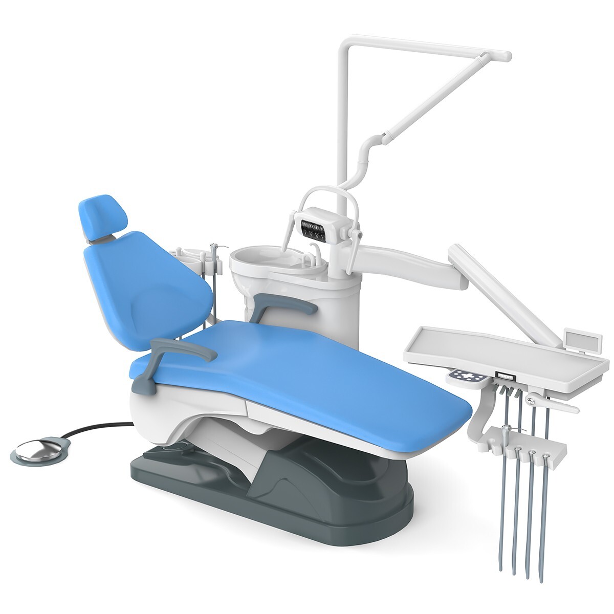 Dental Unit Chair Computer Controlled DC Motor PU Leather &Stool TJ2688-A1