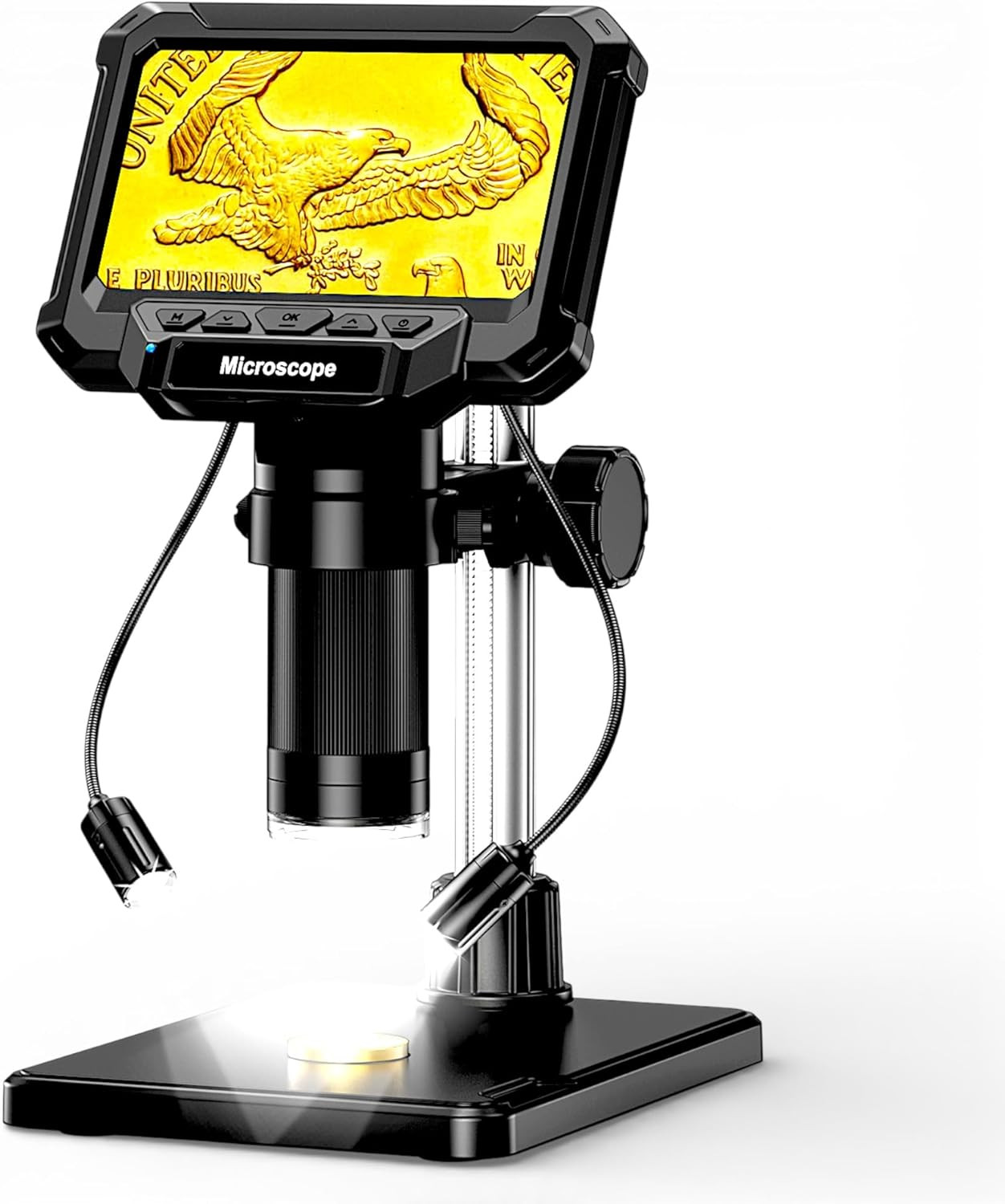 4.3″ Coin Microscope for Error Coins (Detail View Only), 1000X Digital LCD Magni