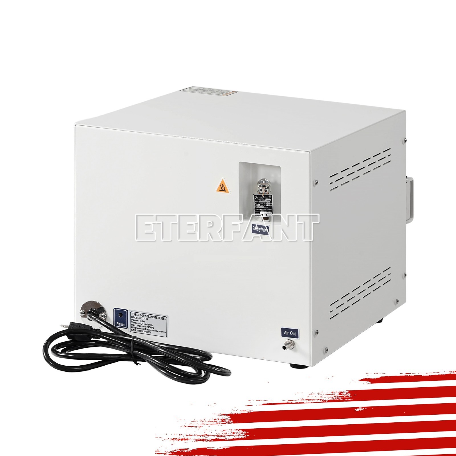 ETERFANT Dental Autoclave Steam Sterilizer Medical Sterilization 18L