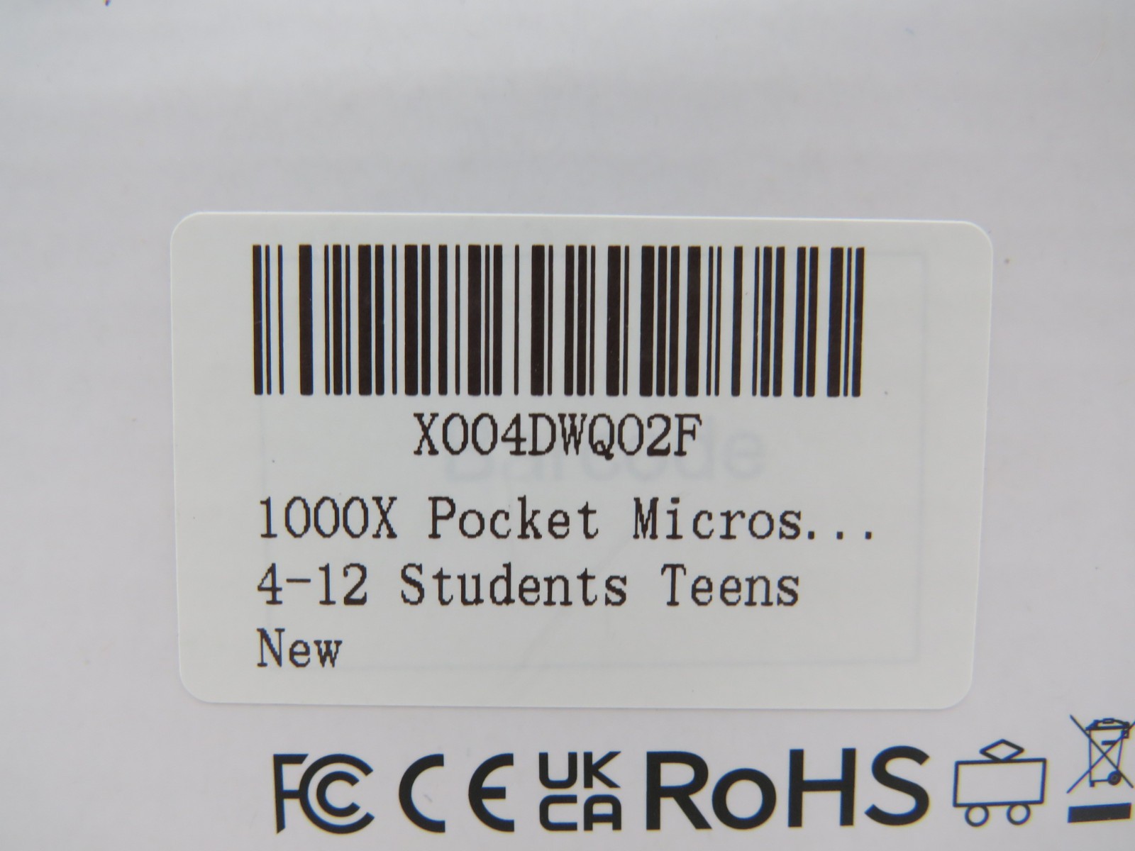1000X Handheld Microscope for Kids 4K 2.0″ Screen Rechargeable Mini Pocket NEW