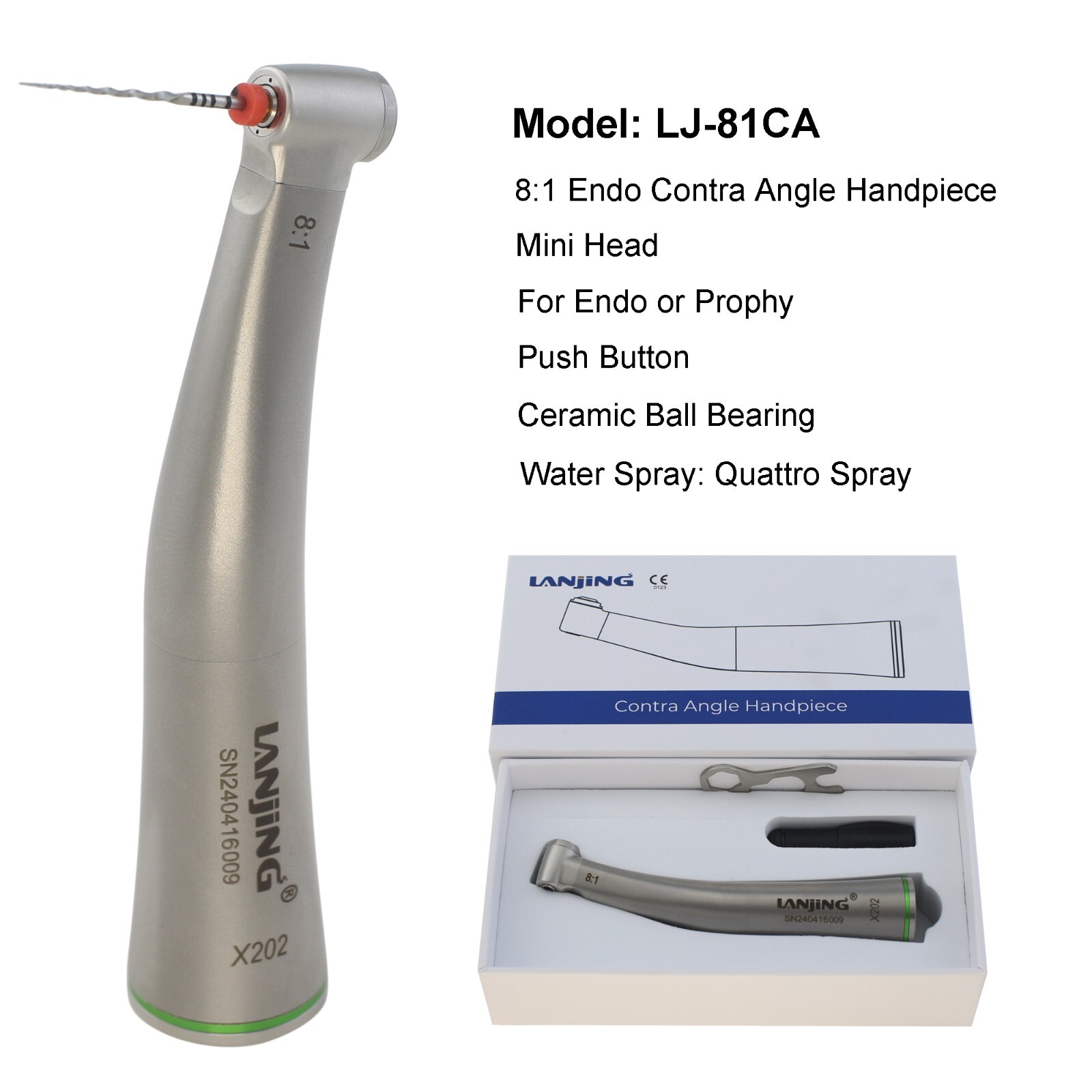 COXO Dental Endo Handpiece 6:1 8:1 10:1 Contra Angle Endodontic NSK Dentsply M4