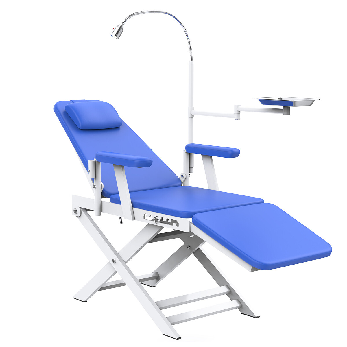 Portable Dental Mobile Folding Chair LED Light/with Air Turbine Unit 4Holes USA