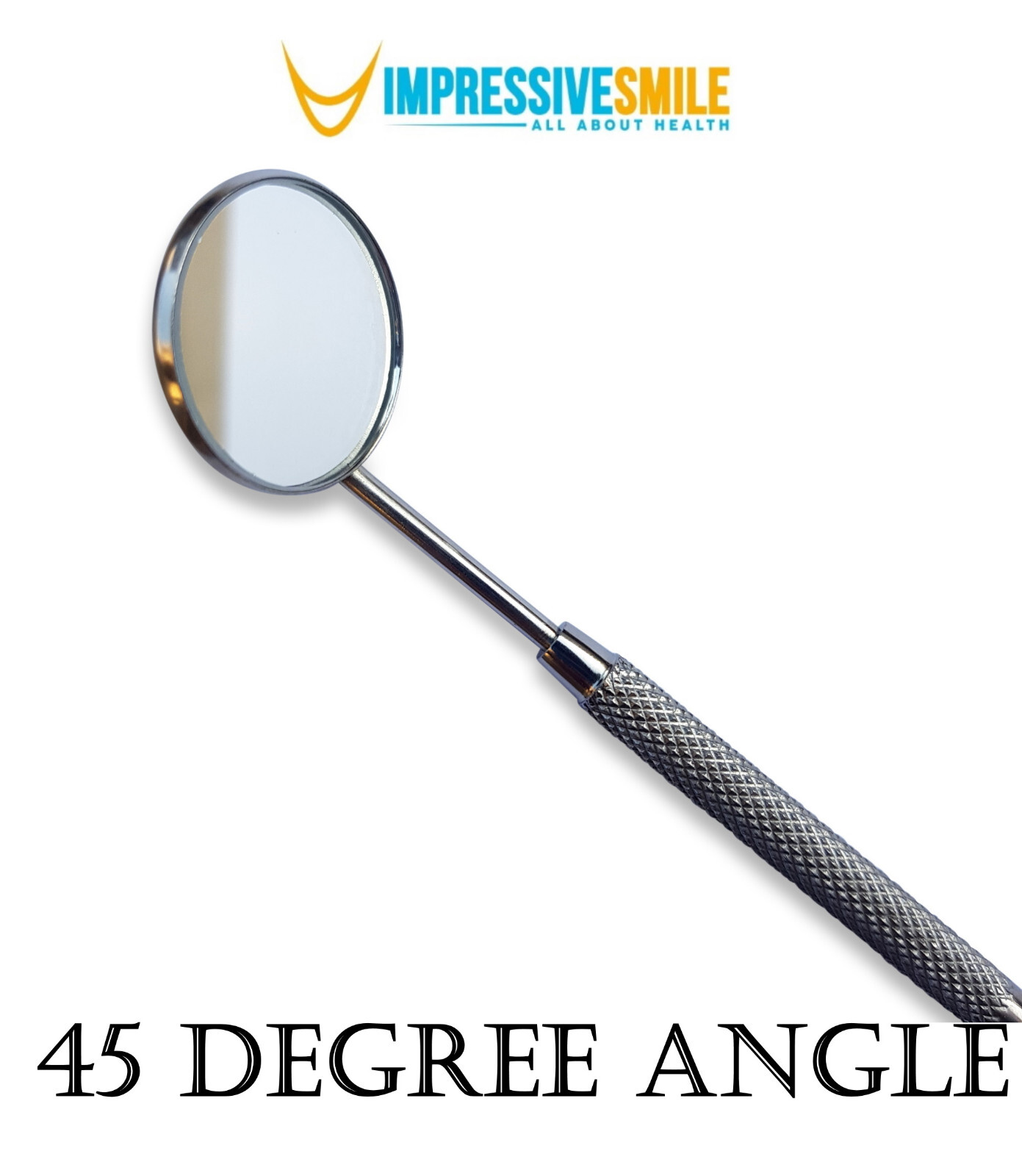 Dental Mirror # 5 Stainless Steel Oral Care Knurled Handle 2 to 20 Pcs Set Kit