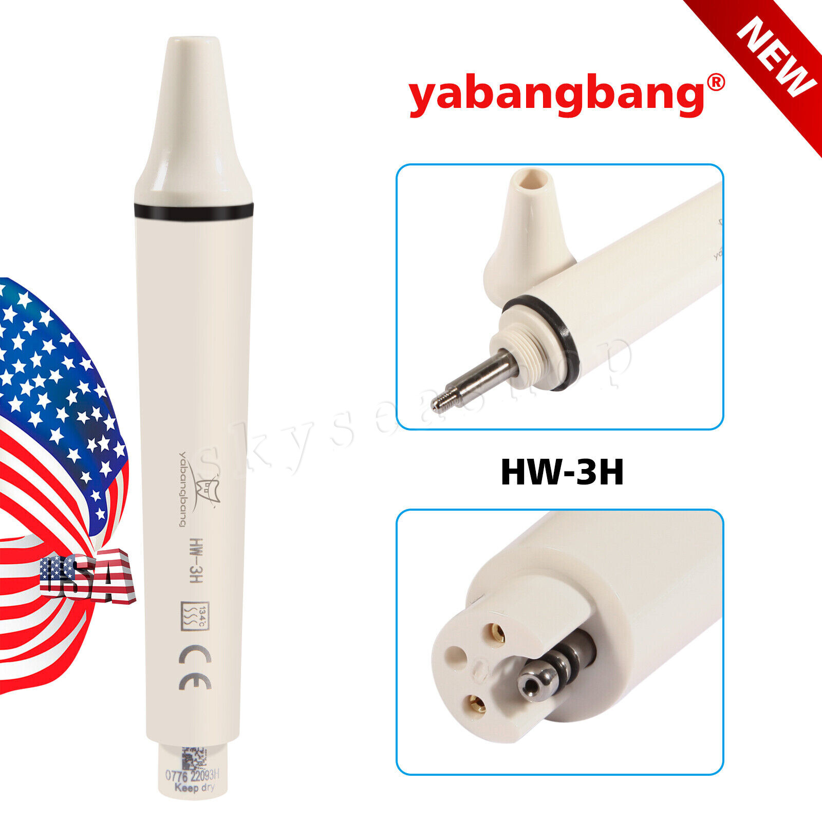 Dental Ultrasonic Piezo Scaler Handpiece Fit WOODPECKER EMS Cavitron Tips CE