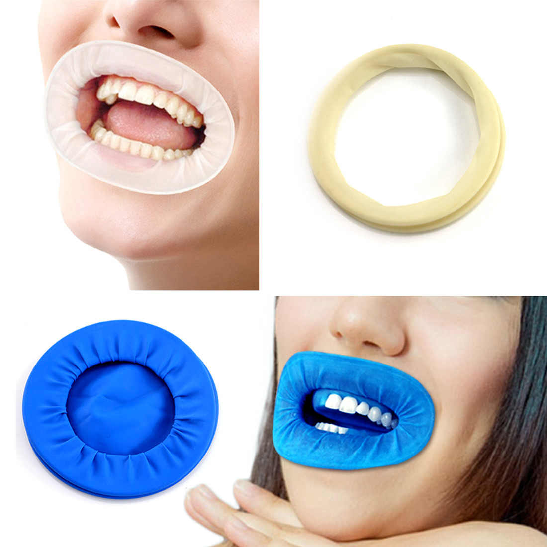 10Pcs Disposable Dental Mouth Opener Sterile Rubber Dam Cheek Retractor O Shape