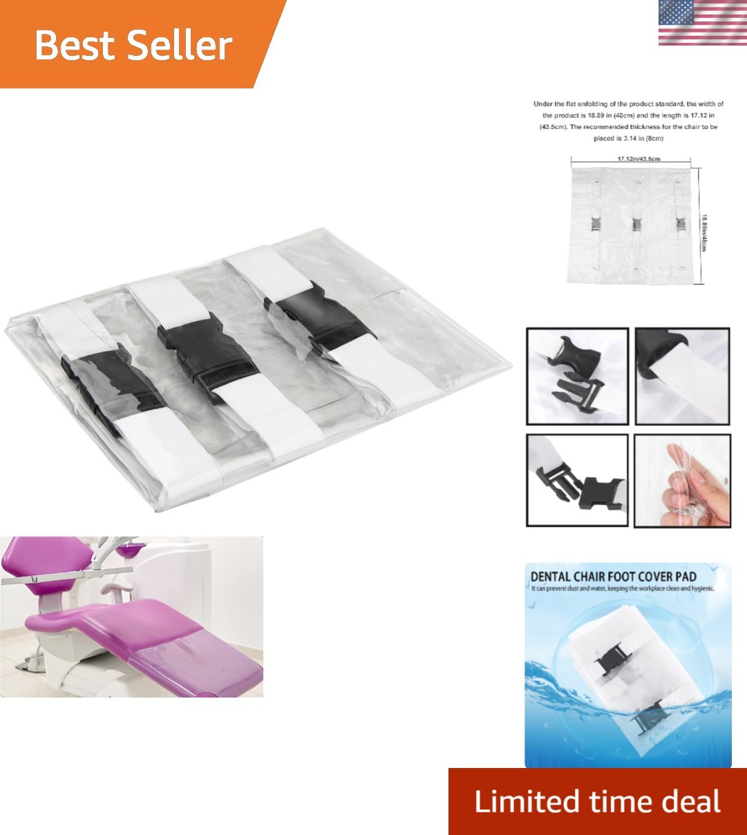 Washable Dental Chair Foot Cover – Adjustable, Durable & Elegant Design