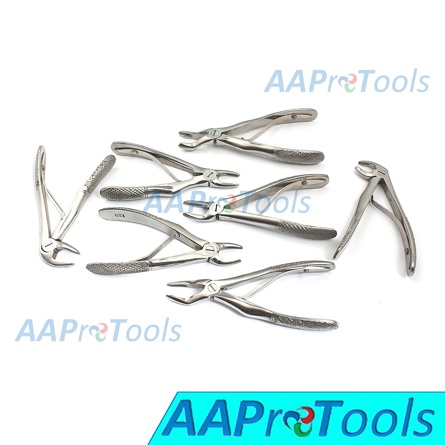 AA Pro: Pedo Baby Extracting Forceps 7 Pcs Set Dental Instruments Children