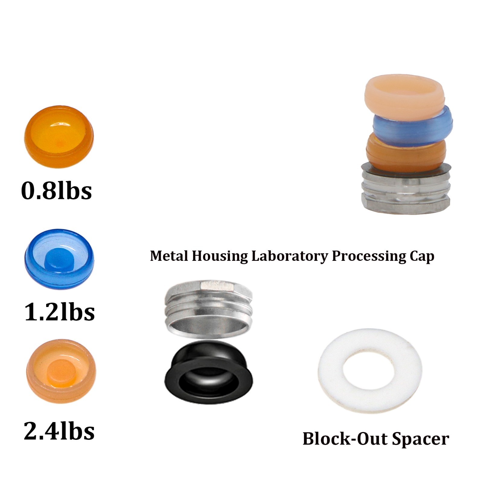 US Dental Navoloc Retention Inserts Cap Set LOCATOR Male Processing Cap Kit