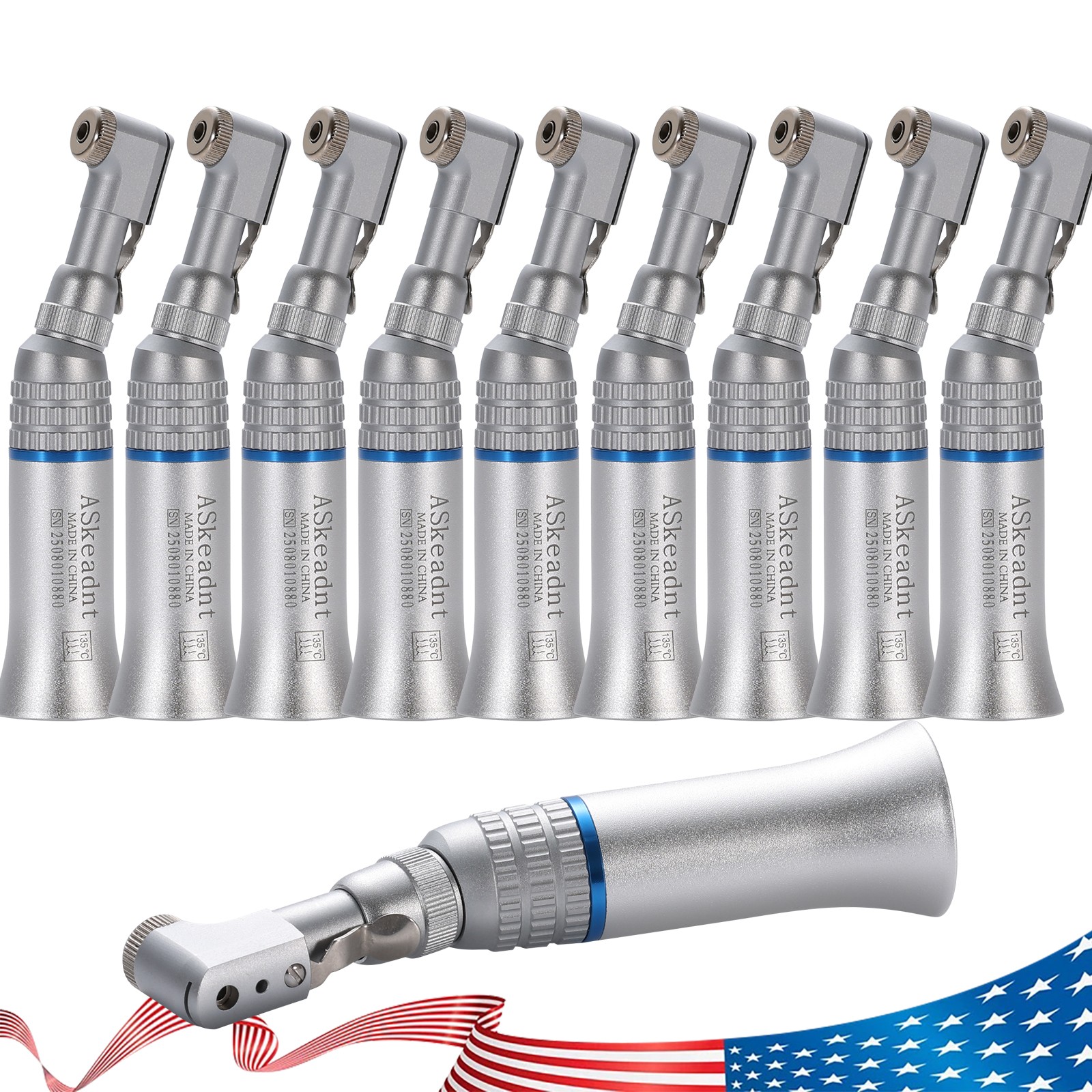 1/5/10Pcs Dental Low Speed Contra Angle Handpiece Latch Bur Fit E-type Motors