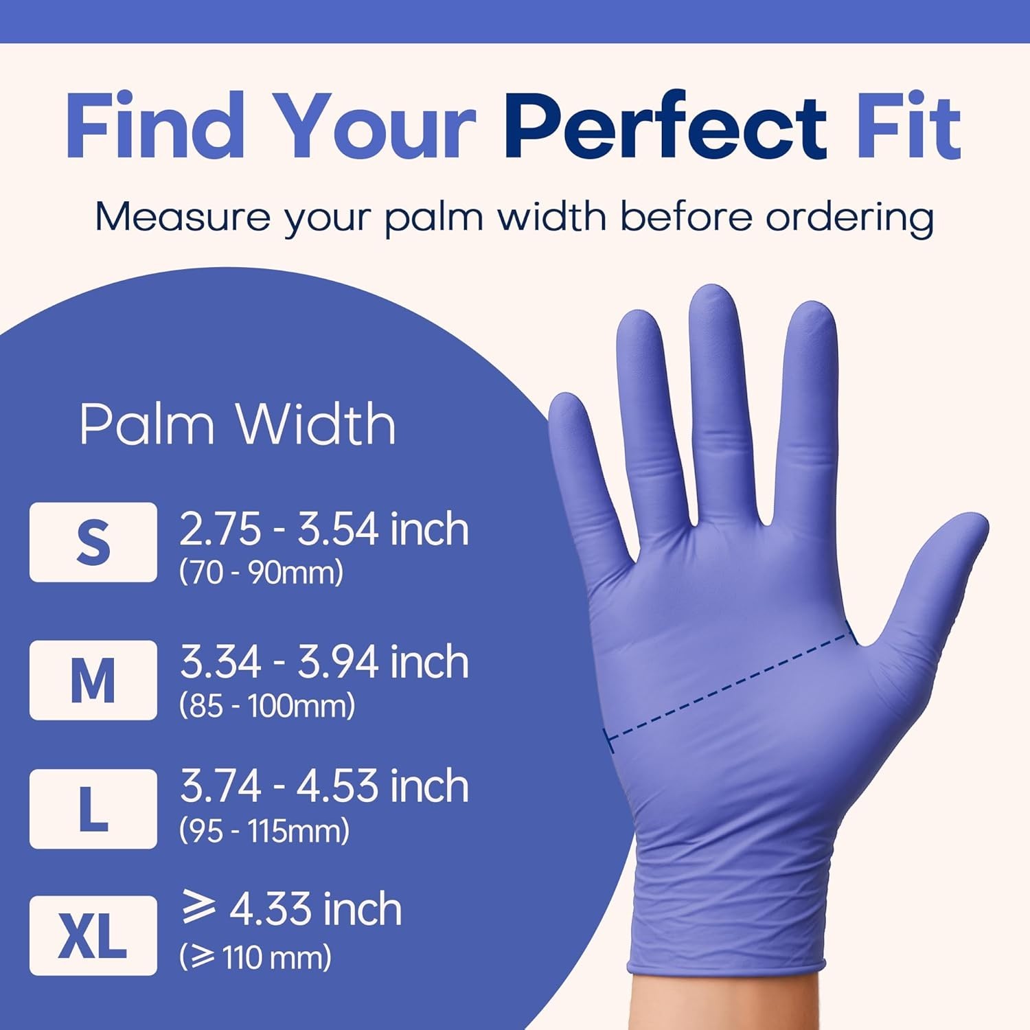 Ambidextrous Nitrile Gloves, 100 Count – Perfect for Food Handling & Clean Tasks