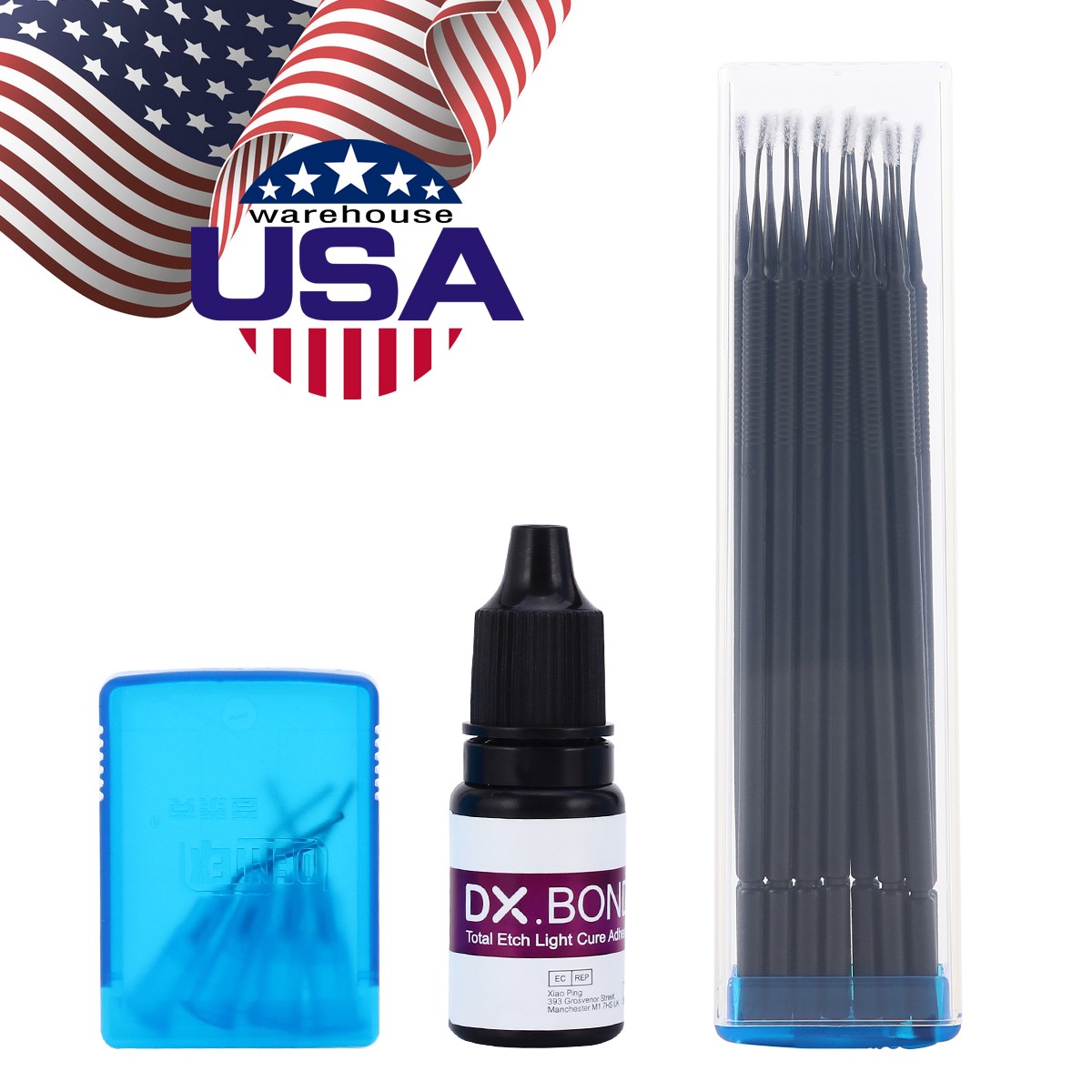 Dental Glue Orthodontic Bonding Light Cure Resin Composite Kit /Brackets Mini