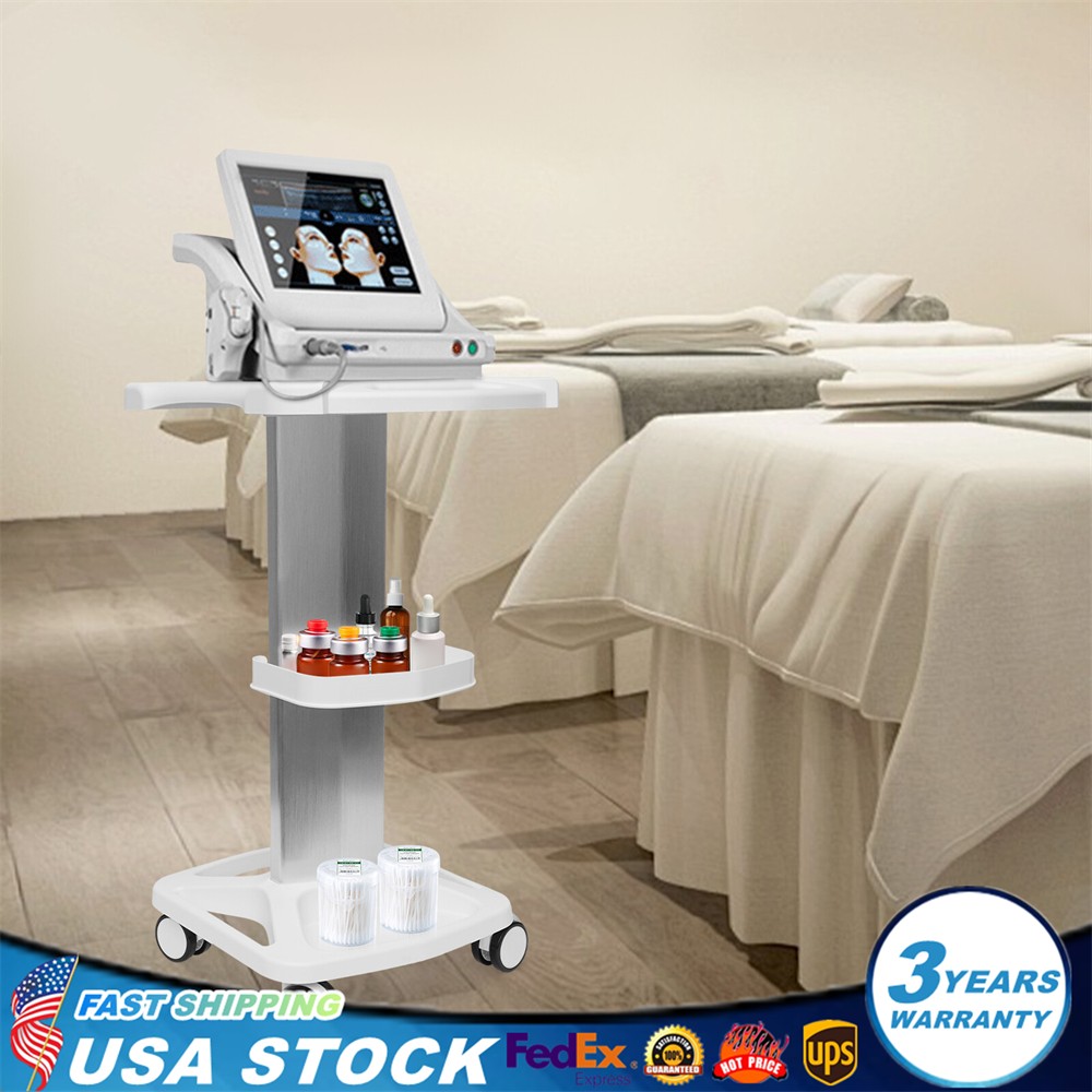 Mobile Trolley Medical Cart Medical Rolling Stand Storage Shelf w/ 4 Wheels