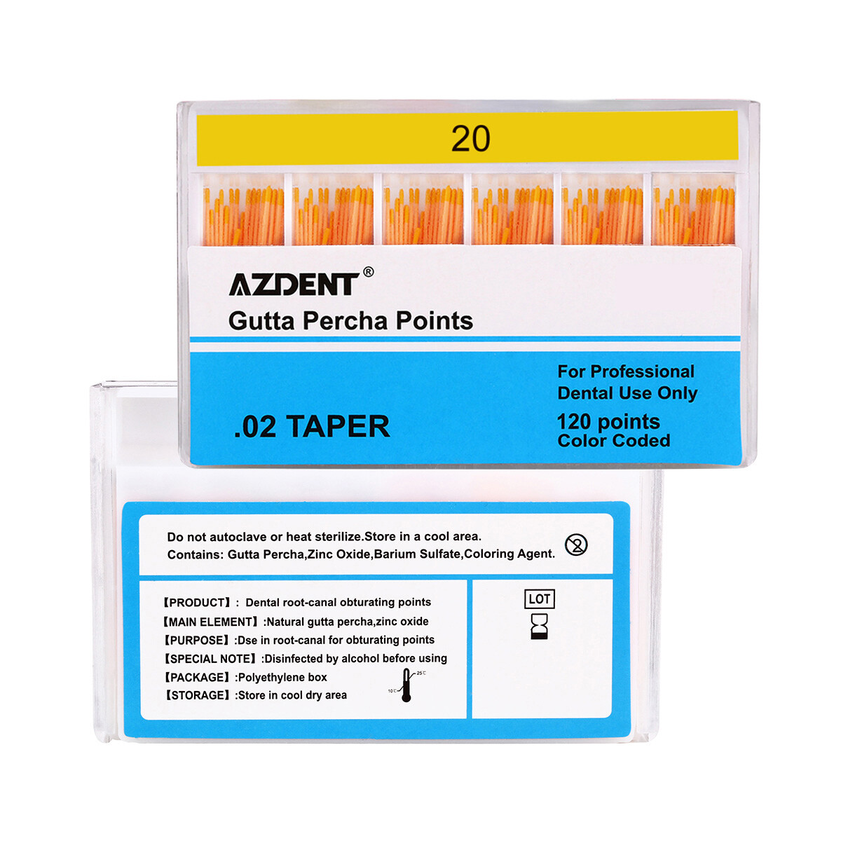 Dental Gutta Percha Points 0.02 /Absorbent Paper Points For Root Canal Treatment