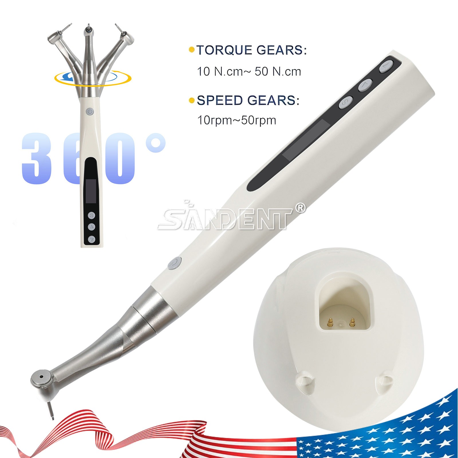 NSK Style Dental Low Speed Contra Angle Handpiece Push Button ø2.35mm E-TYPE