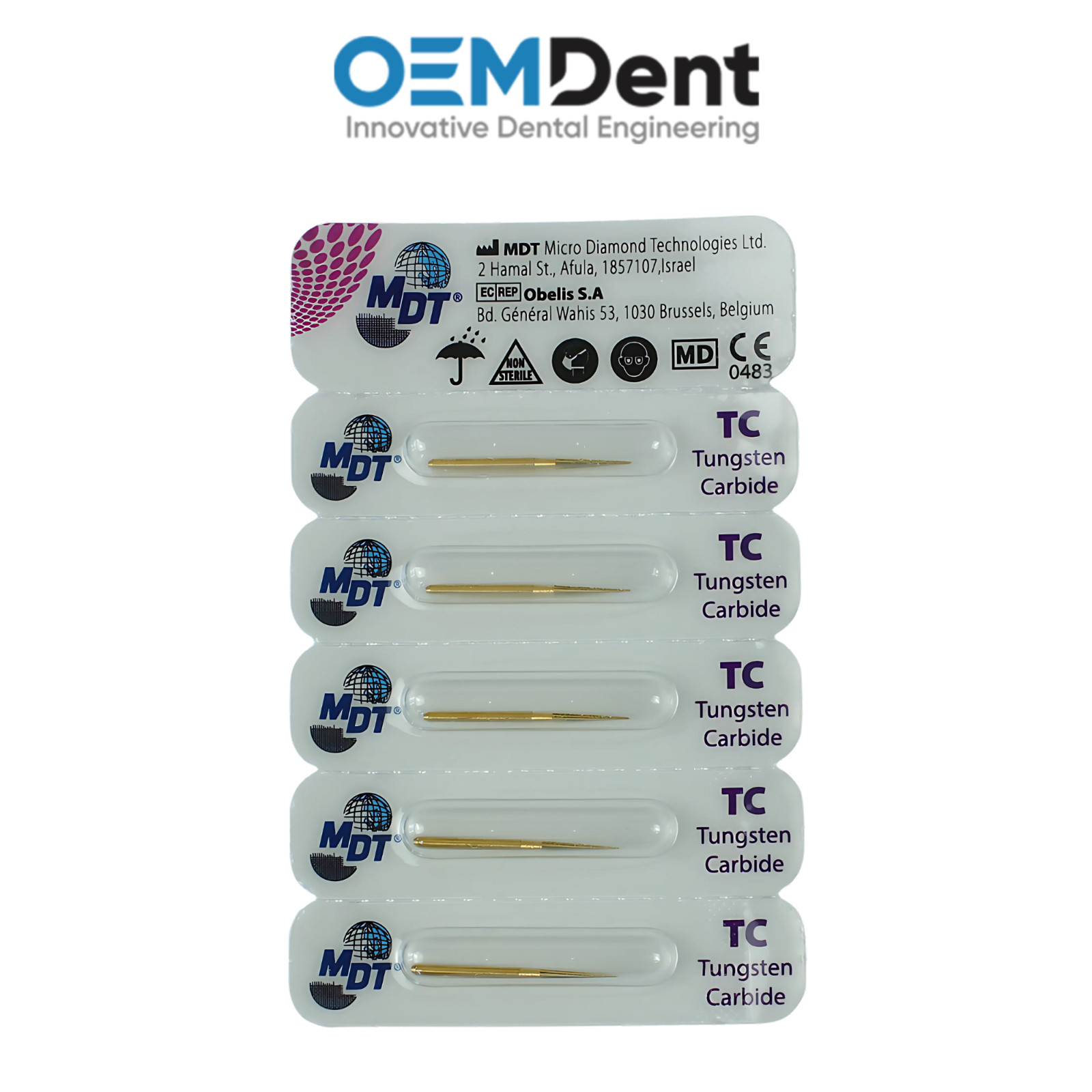 MDT Esthetic Finishing 10 Blades FG Carbide Burs Smooth Finish L21.0mm Dental