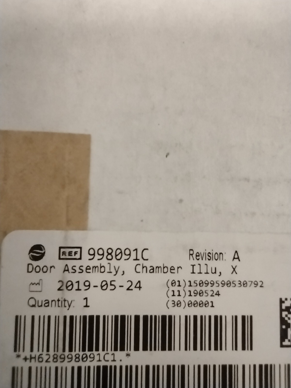 Beckman Coulter Door Assembly Chamber Illu Rev A 998091C Laser Velocity @51