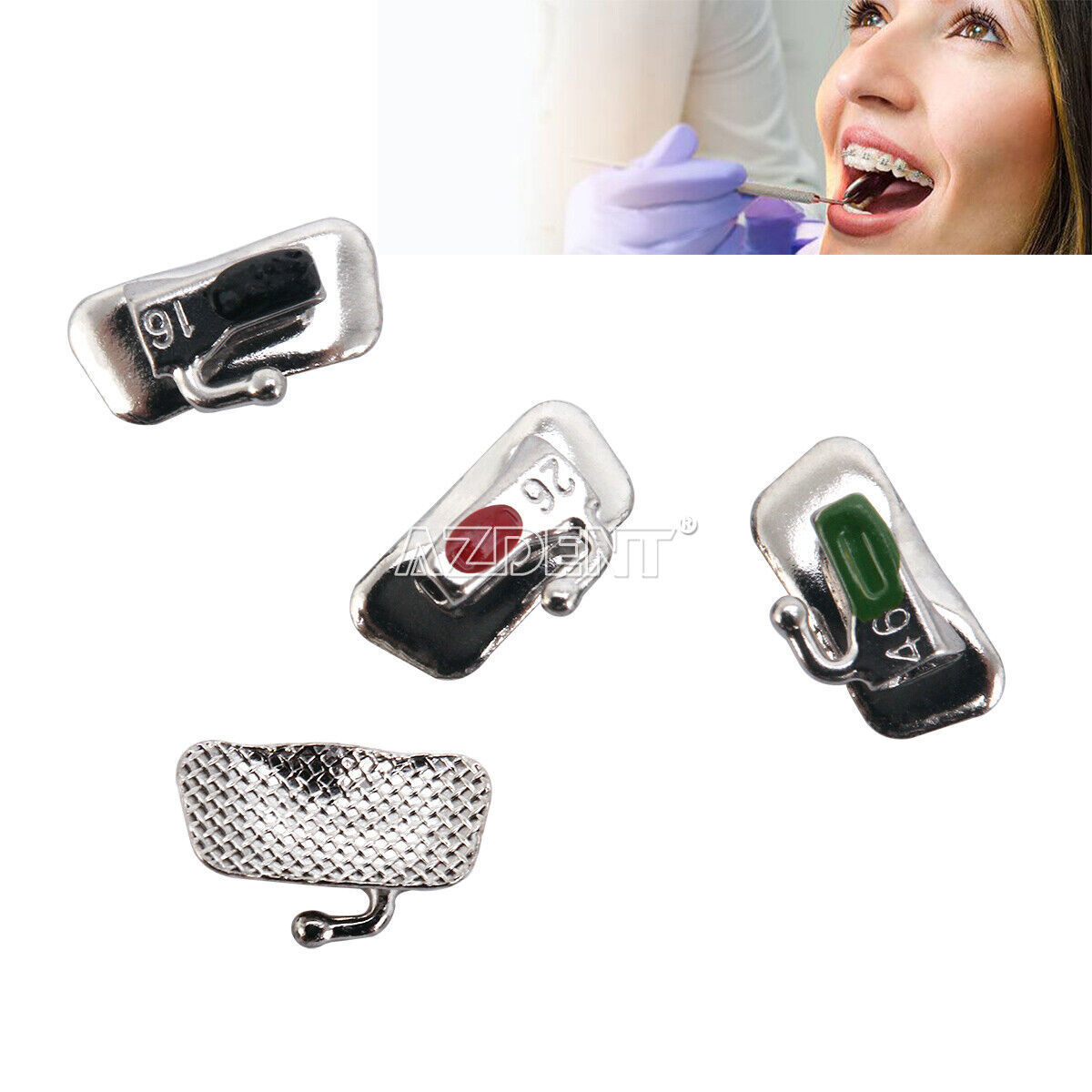 AZDENT Ortodoncia dental MINI Brackets/Tubos bucales Roth MBT 022 018/Ortho Wax