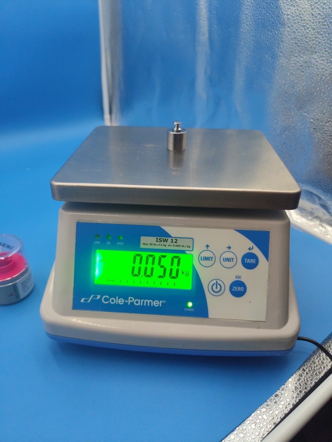 Cole-Parmer ISW 12 scale Max 26 lb 12 Kg d= 0.005 lb 2g Working