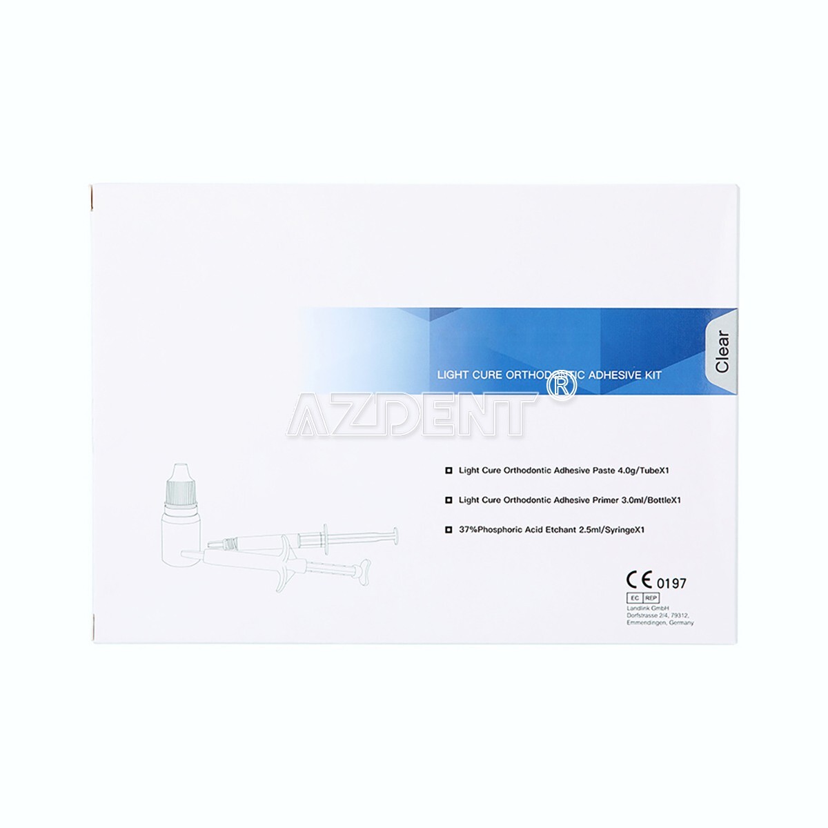 Dental Orthodontic Light Cure Adhesive Paste Acid Etchant Bonding Blue Glue Kits