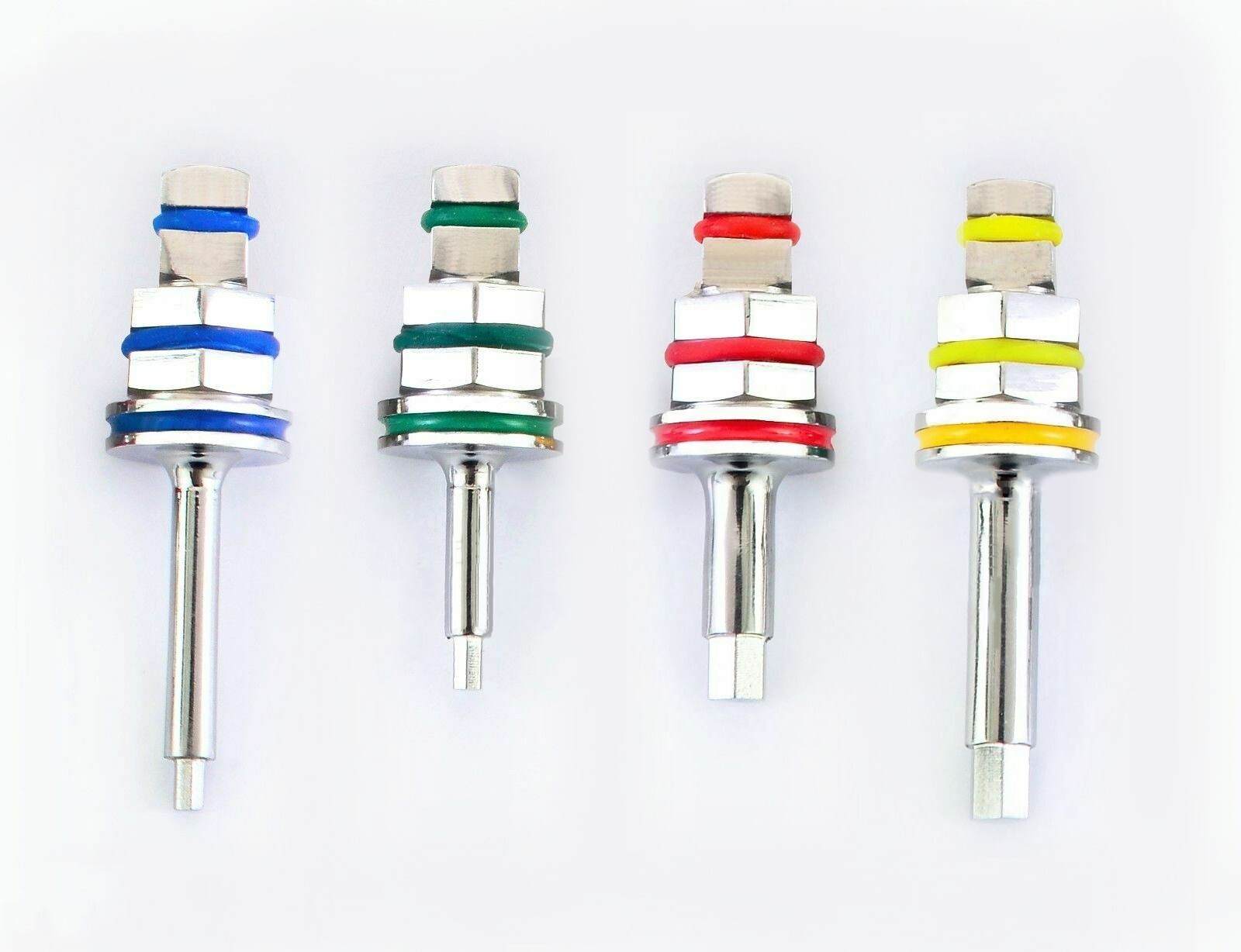 4 Dental Hex Drivers Adapter for Implant Ratchet Long & Short 1.25mm & 2.42mm