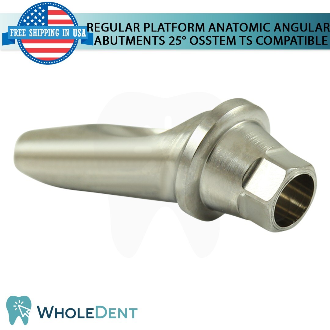 10x Regular Angled Anatomic Abutment 25° Titanium Dental Osstem® TS Compatible