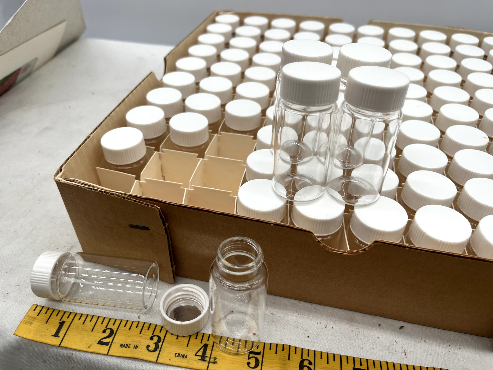 vintage wheaton scintillation vials glass jar art deco screw top lot of 10