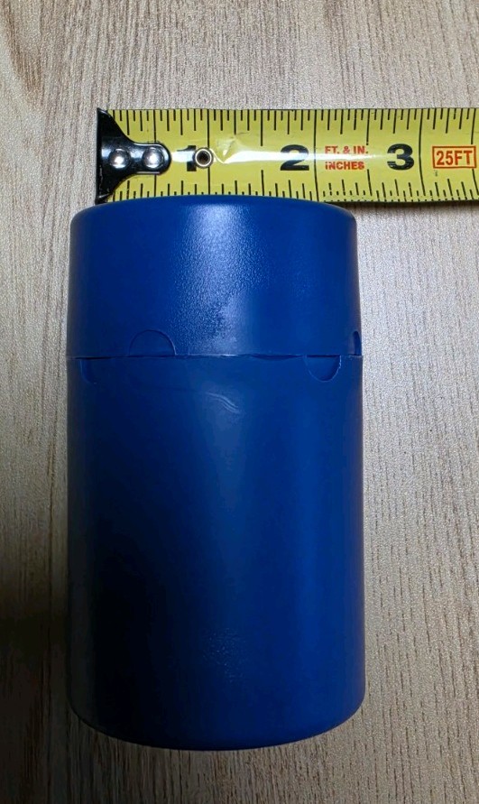 LARGE Plastic Encased Lead VIAL PIG Storage Container (approx 4″H x 2.4″W)