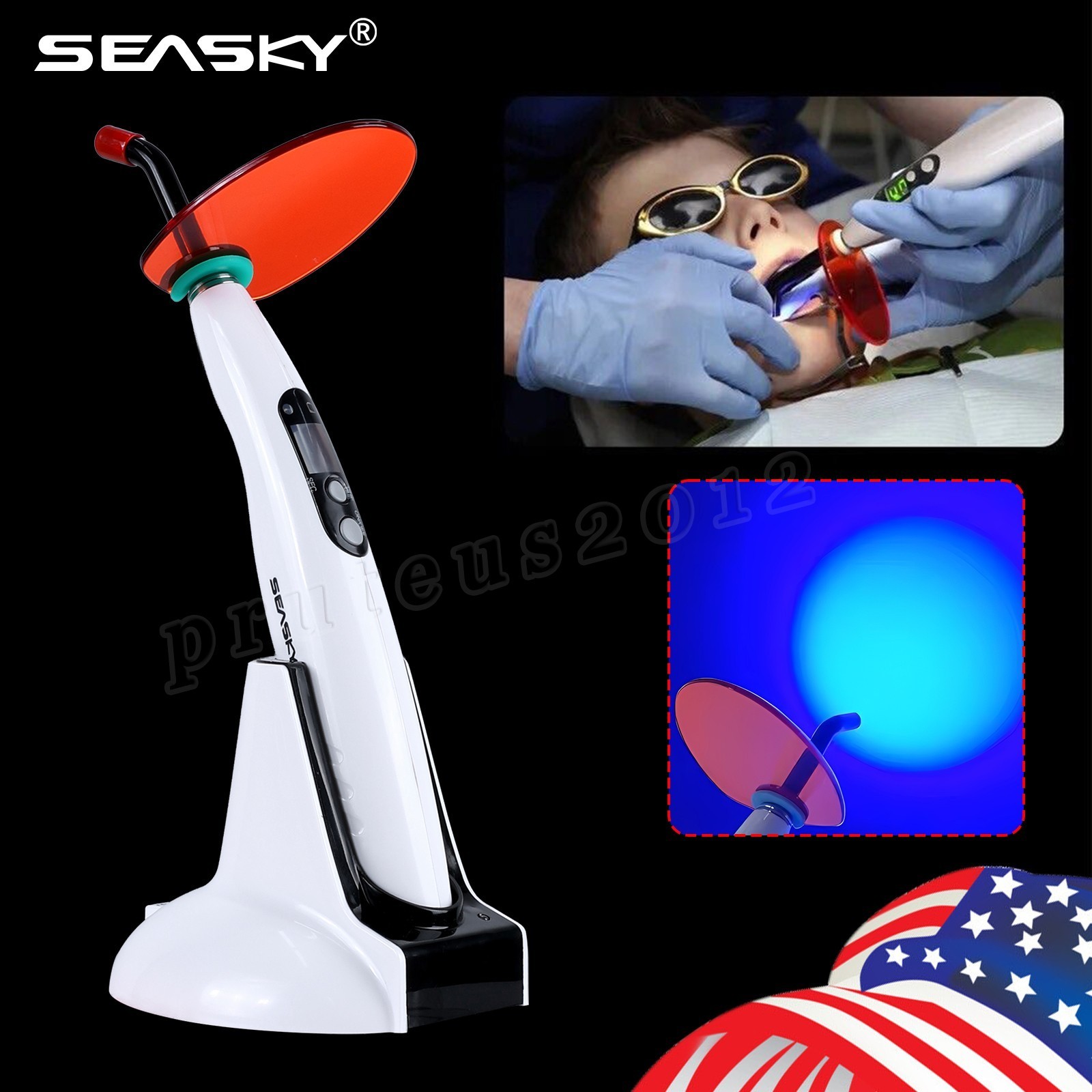 Dental LED Luz de Curado Lampara 1400mW fit LED-B SEASKY WOODPEX NEW