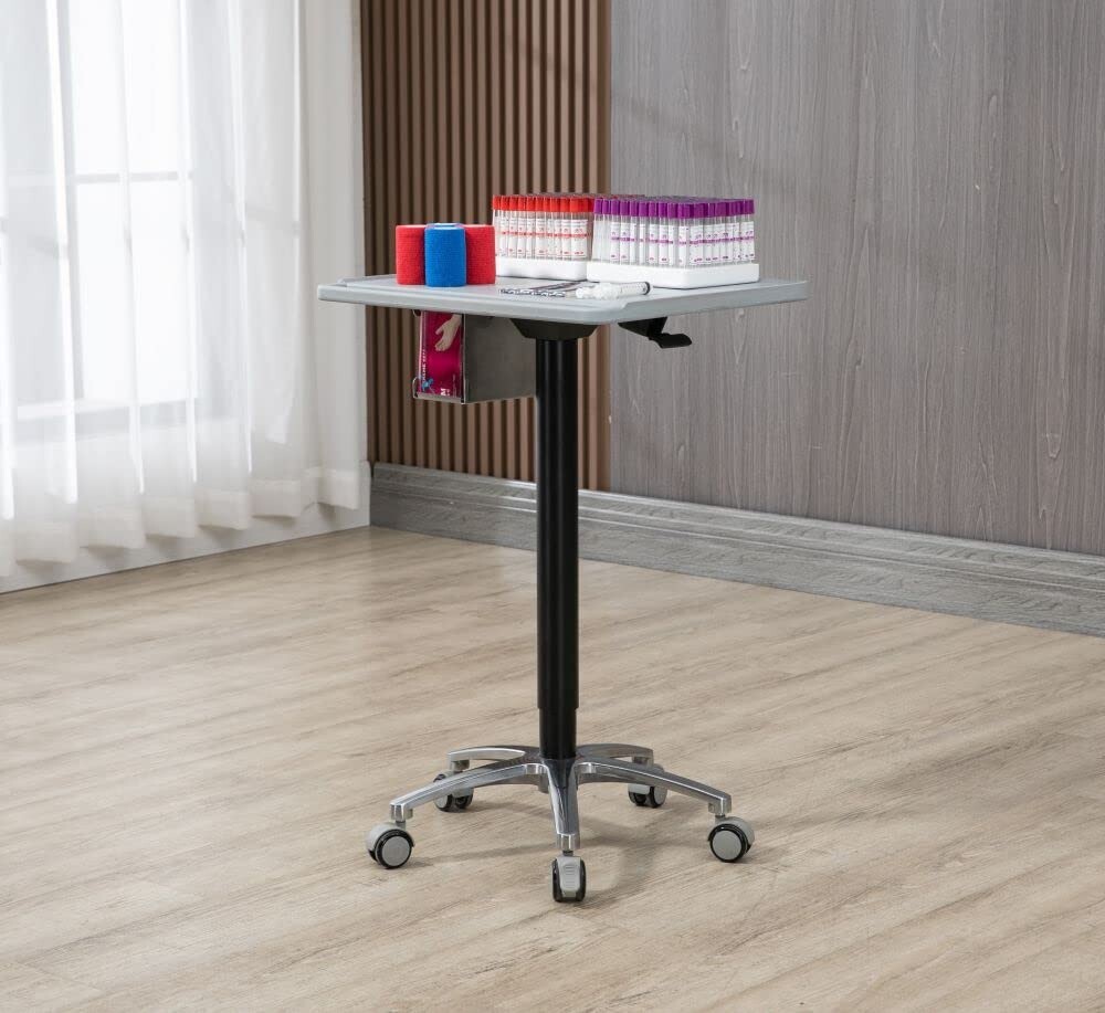 Carenovo Height Adjustable Phlebotomy Cart Blood Draw Workstation Preassembled