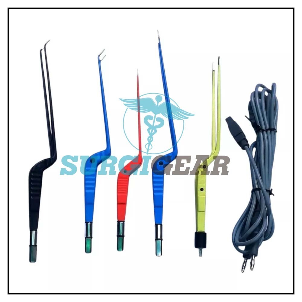 Bipolar Forceps Non Stick with reusable Cort 1mm tip 1.50tip 5 PCS