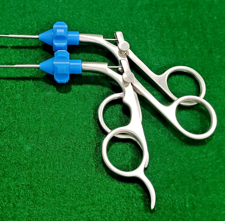 2pc Hysteroscopy Urology Semi Rigid Alligator 5FR 40cm with Blue Rotar Reusable