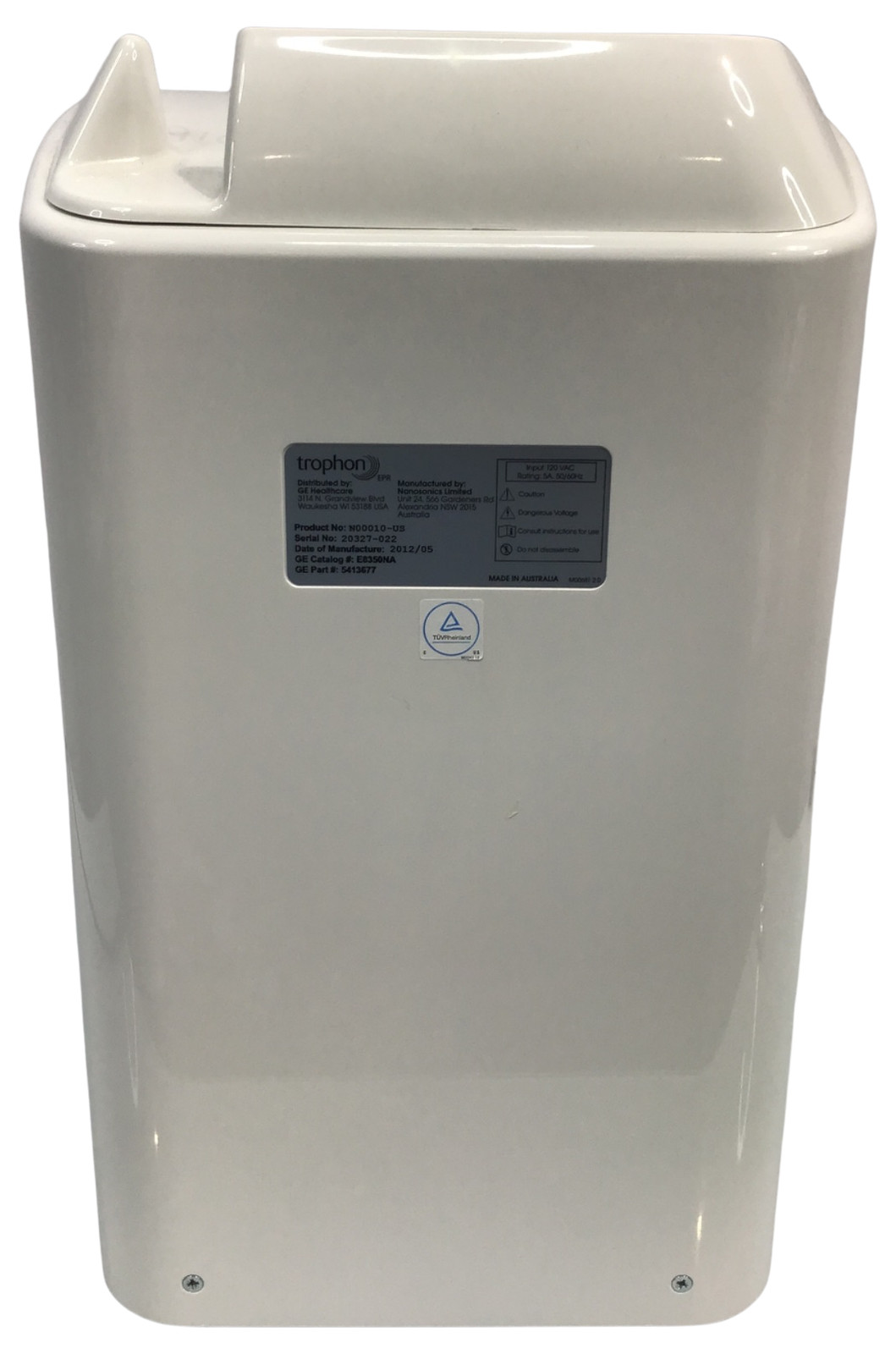 GE HEALTHCARE N00010-US TROPHON HIGH LEVEL DISINFECTION / ULTRASONIC CLEANER