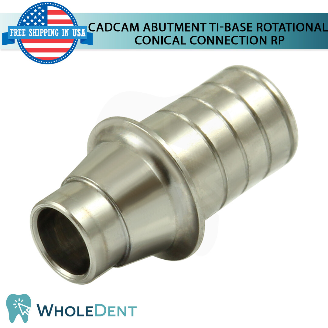 5x Dental Rotational Ti-Base CAD/CAM Regular Platform RP Int Hex 2.65mm