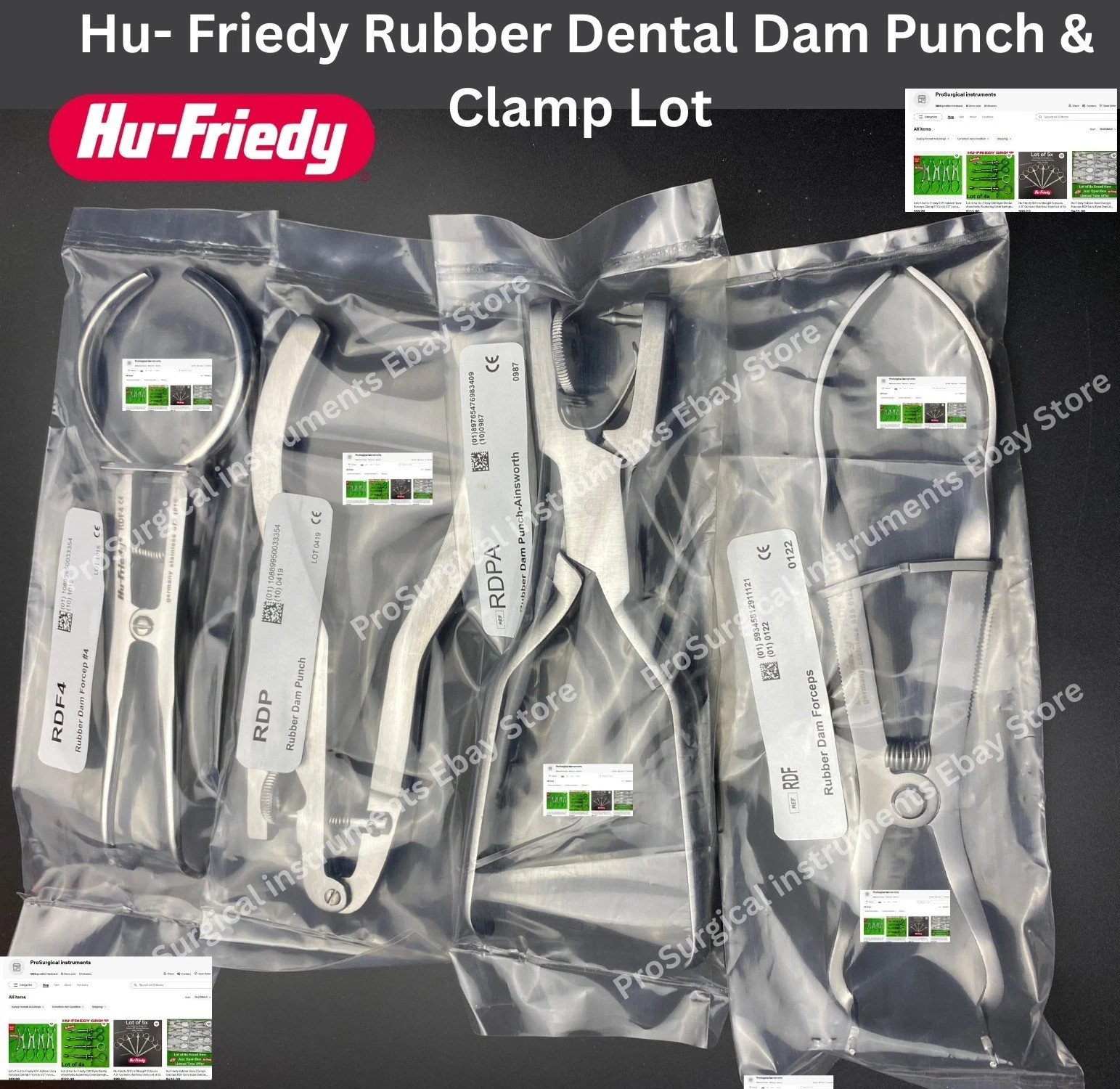 Hu Friedy Ainsworth Punch RDP Dental Rubber Dam Clamps Forceps 17 Cm