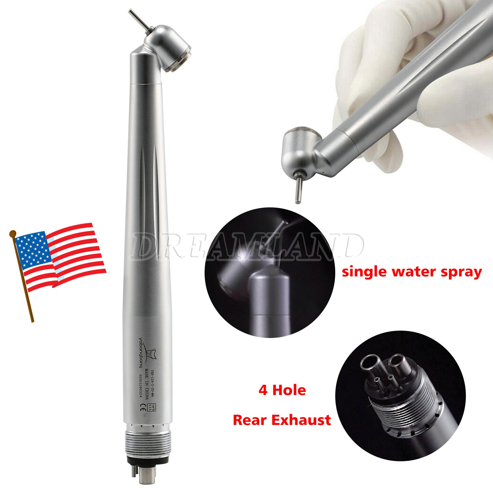 FG1.60mm Dental Contra Angle Inner/Exter Water Low Speed Handpiece BJ