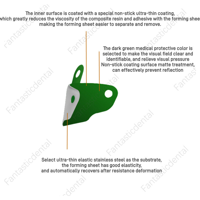 Dental Matrix Bands Sectional Contoured Metal Matrices Non-Stick PTFE Coated
