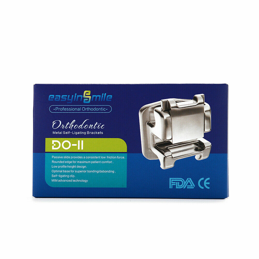 Dental Orthodontic Metal Brackets Self-ligating MINI Brace ROTH MBT 022 Adhesive