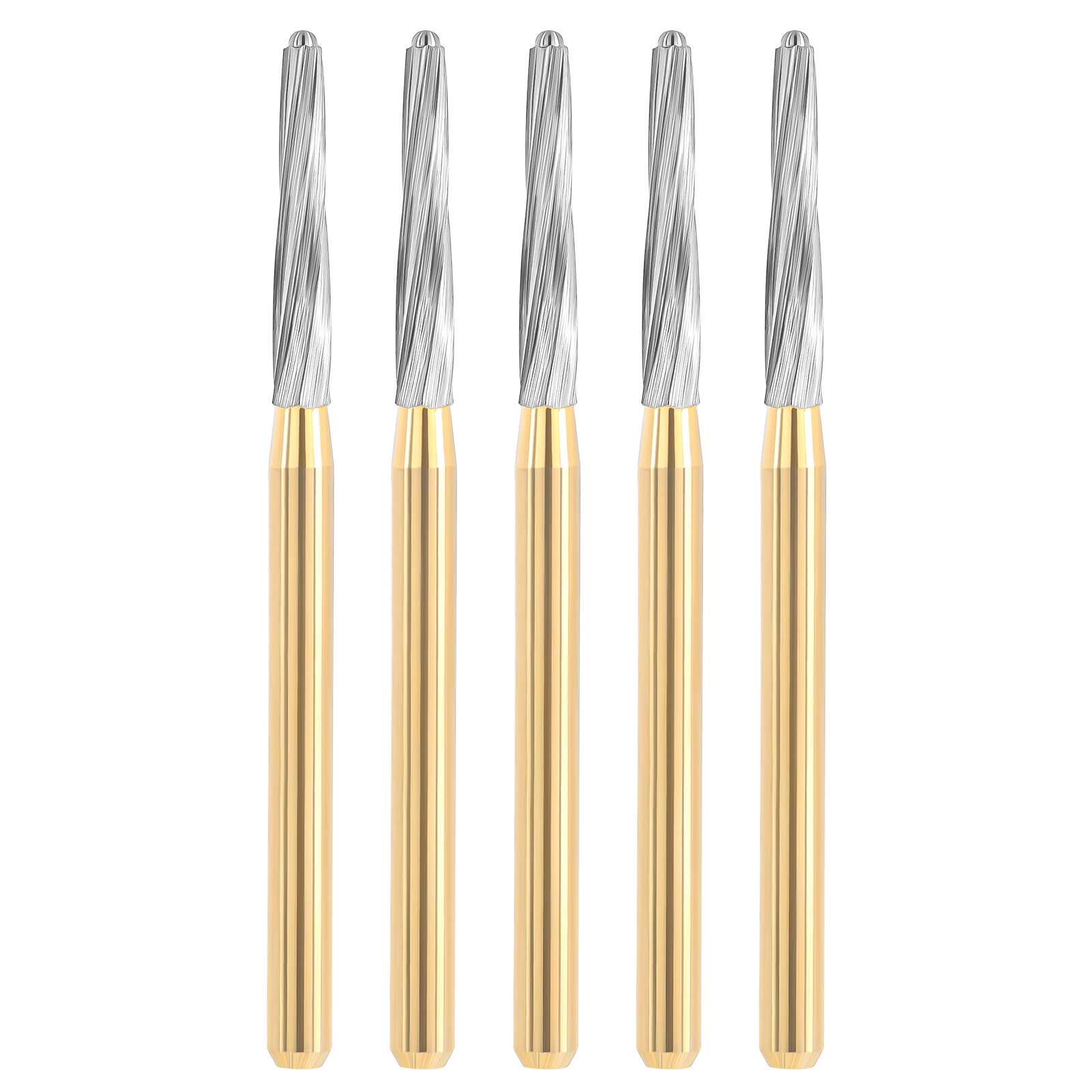 5Pcs JMU Dental Carbide Burs Friction Grip Safe End 25mm FG SURG 152
